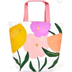 Bath and Body Works, spring canvas, flower gift bag